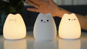 Светодиодный ночной светильник BEST HITS / Ночник в виде «кот, котик, котенок» меняющий 7 цветов