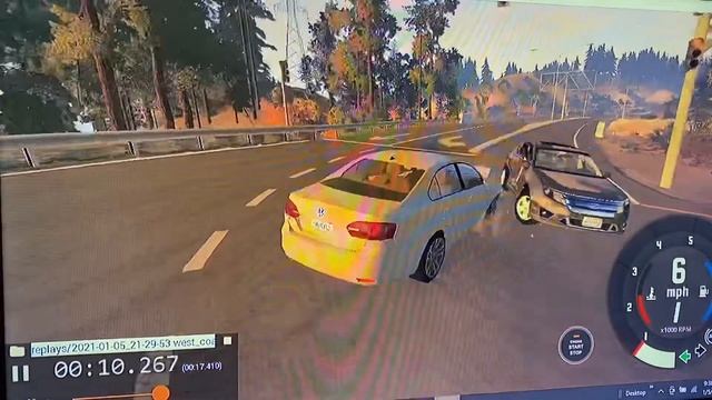 Ford Fusion Doesn’t yield to Volkswagen Jetta and gets T-Boned (beamng drive) смотреть онлайн