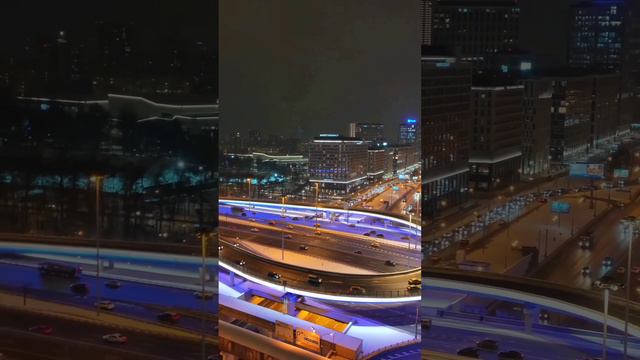 Вечерняя Москва с крыши на Ленинградском проспекте, Россия 🇷🇺