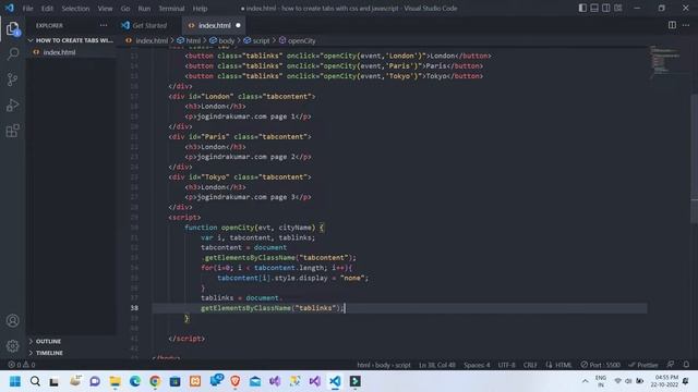 How to create tabs with CSS and JavaScript #html #css #javascript #tabs