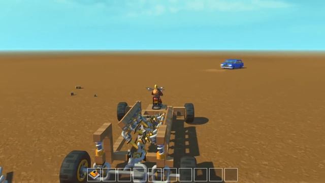 КЛАУД СТРОИТ V8 С ПОЛНЫМ ПРИВОДОМ НА ПОРШНЯХ, РУЛЕМ И ПОДВЕСКОЙ в SCRAP MECHANIC смотреть онлайн
