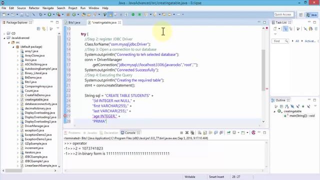 How to create table with Java: Learn the easy method