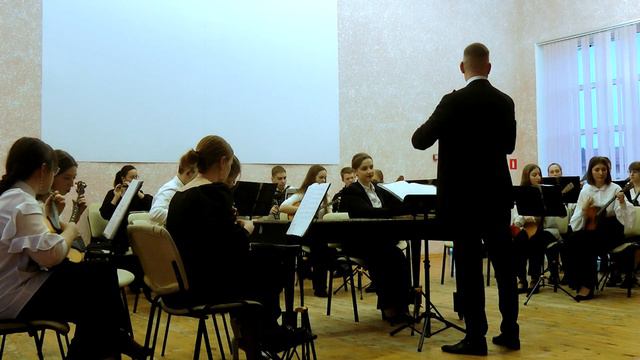 Военный марш, Г.Свиридов (к пов. "Метель"). Оркестр народных инструментов СККИ (дир. Ю.Баранников)
