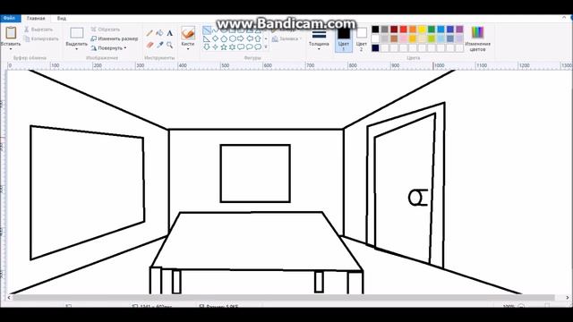 Комната нарисованная в паинте
