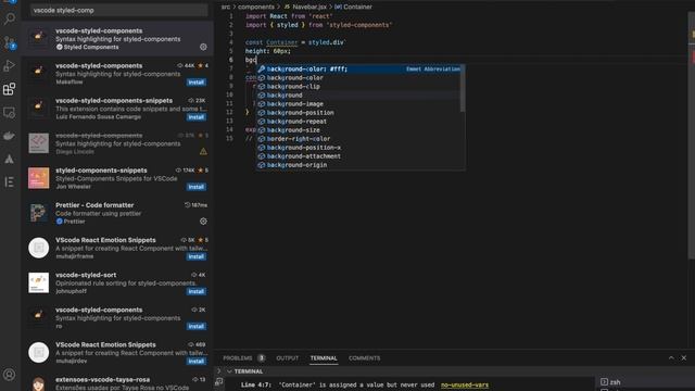 styled components CSS IntelliSense  issue resolved ,Syntax highlighting for  JS and TS,reactjs