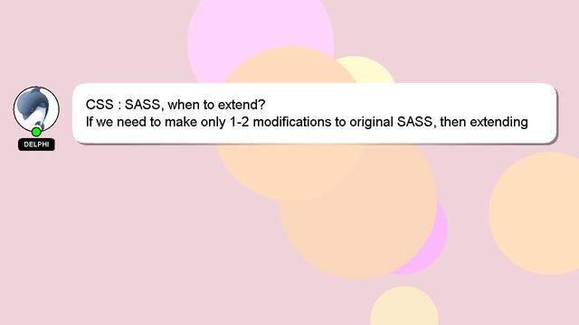 CSS : SASS, when to extend? смотреть онлайн