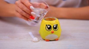 5155391 Набор для опытов «Пташки, выращиваем травку», жёлтый горшочек