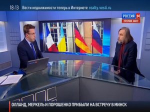 Интервью Михаила Погребинского телеканалу «Россия 24» 11.02.2015