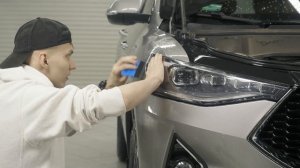 Как наклеить пленку Brontero на фары Haval F7