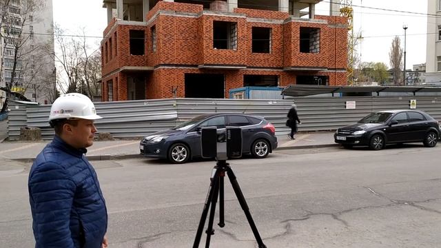 3D лазерное сканирование многоэтажного монолитного дома