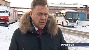 автоколонна в Иркутске