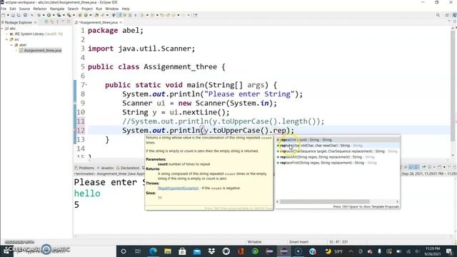 String Functions in java.
