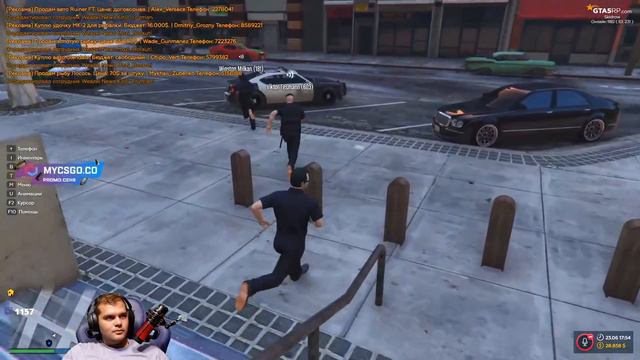 CEH9 УСТРОИЛСЯ ПОЛИЦЕЙСКИМ И СТАЛИ ПРОИСХОДИТЬ СТРАННЫЕ ВЕЩИ В GTA RP смотреть онлайн