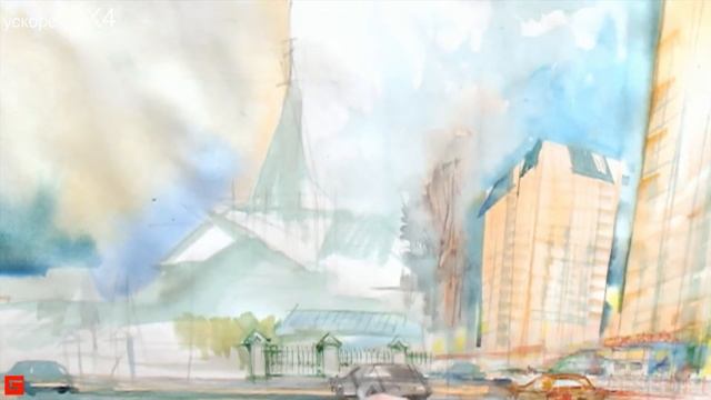 Акварель Рисунок Тород, UrbanSketch Urbansketching Watercolor Олег Беседин Выставка Пленэр-2015 смотреть онлайн