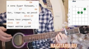 Ю. Визбор - А ЗИМА БУДЕТ БОЛЬШАЯ. Простые аккорды и разбор, на гитаре