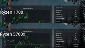 Benchmarks: Ryzen 1700 vs Ryzen 5700x with a 1060 6gb GPU