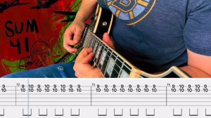 Sum 41- Open Your Eyes Cover (Guitar Tabs On Screen)