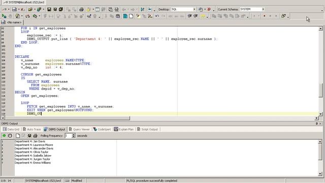 PL/SQL Oracle tutorial - Cursors - PL/SQL basics (Lesson 2) смотреть онлайн