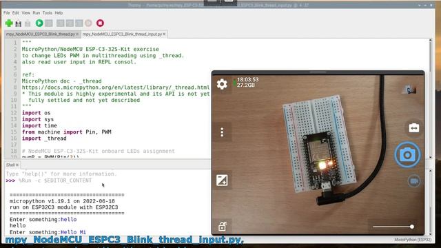 MicroPython run tasks concurrently - _thread смотреть онлайн