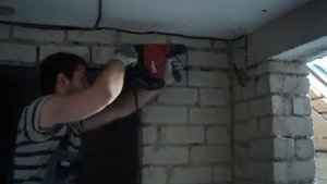 Сверление перемычки, бур 14 мм, перфоратор Hilti TE 7 C