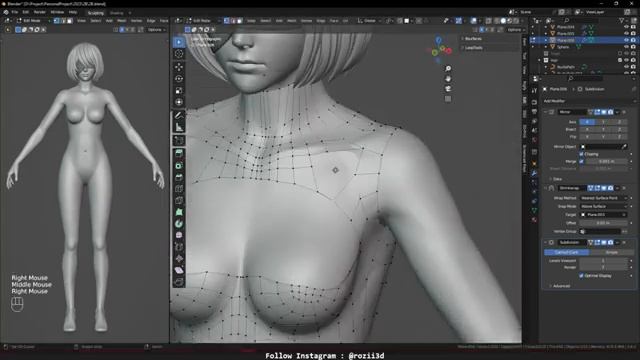 Sculpting Timelapse 2B NieR Automata Part 1 - Blender 3D смотреть онлайн
