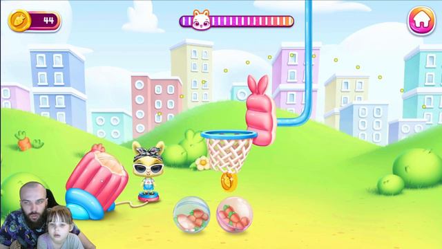 Кира и Папа играют в Bunnsies   Happy Pet World 😱 Пополнение в семье!