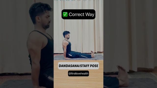 ❌Learn Staff Pose✅ #shorts #dandasana