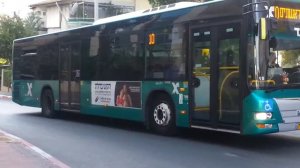 New MAN NL323F of Egged on route 10 at old Central Bus Station in Rishon LeZion (2)