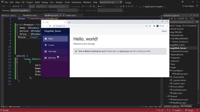 15  Введение в Blazor на .NET 6 двунаправленная привязка данных в Blazor