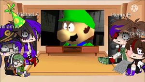 Some aftons and henry react to smg4 revenge of the spaghettiria