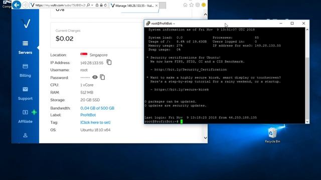 [Windows] ProfitBot – Запуск бота на сервере/Launching the bot on the server