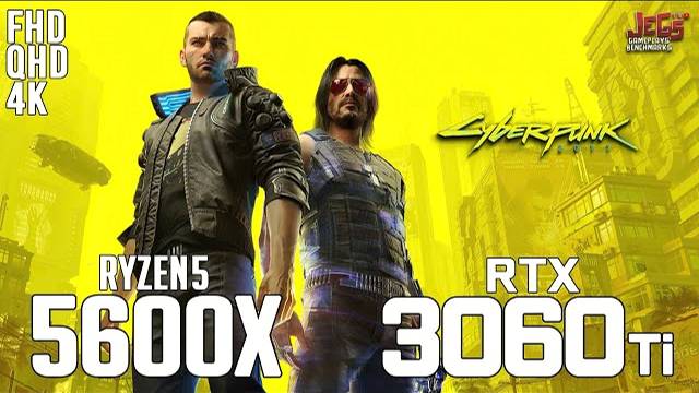 Cyberpunk 2077 on Ryzen 5 5600x + RTX 3060Ti 1080p, 1440p, 2160p benchmarks!