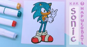 Поэтапное рисование Sonic|Лёгкие идеи рисования