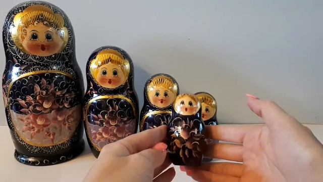 Русские матрëшки.10 расписных матрëшек.Russian matryoshkas. 10 painted nesting dolls. смотреть онлайн
