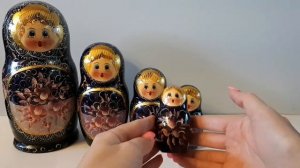 Русские матрëшки.10 расписных матрëшек.Russian matryoshkas. 10 painted nesting dolls.