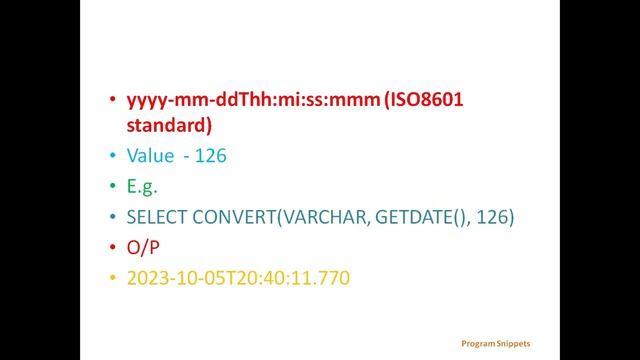 Date Time format style In convert() Function with MS-SQL Server