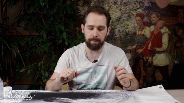Покрываем угольный рисунок лаком фиксативом "Сонет". Портрет углём поэтапно 6/6 часть.