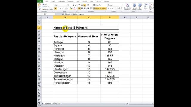 Common and useful shortcuts in Excel