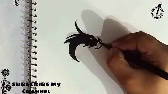 Easy Dragon Tattoo Design Tutorial | How to draw a Dragon Drawing Step by Step смотреть онлайн