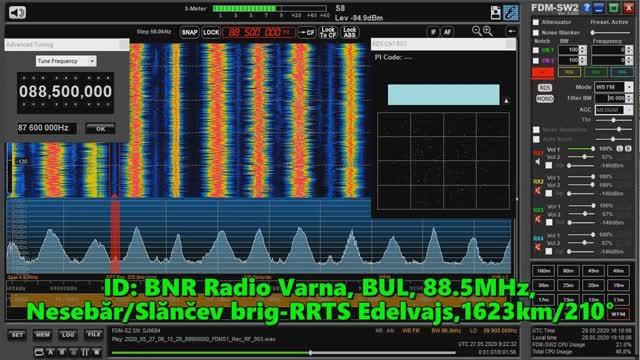 27.05.2020 09:22UTC, [Es], Radio Varna, Болгария,  88.5МГц, 1623км