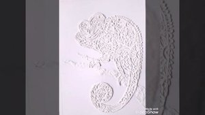 Интенсив. Декоративное панно в технике пейп-арт "Хамелеон"