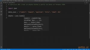 Python - Ejercicio 285: Crear un Objeto Python a partir de Datos en Formato JSON