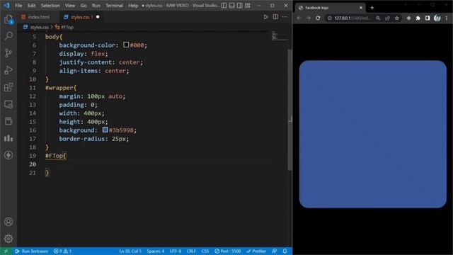 Web development magic ? | Facebook logo | html | CSS | JS #web #react #development