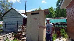 Дачный деревянный туалет своими руками