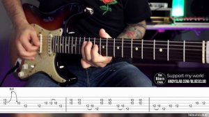 EPIC BLUES ROCK SOLO in D minor with TABS