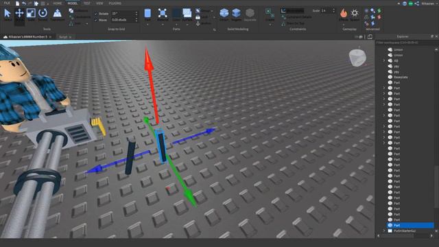 Короче говоря построил миниган! | Roblox Studio 2019[FE] смотреть онлайн