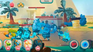 Динозавры дерутся против людей в игре Dino bash
