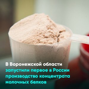 Воронежской области запустили первое в России производство концентрата молочных белков