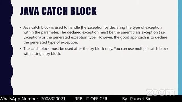 RRB SCALE 2| IT OFFICER CLASS| Topic- Object Oriented Programming Class - 7 | By- Puneet Sir
