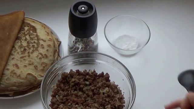 Фаршированные блины Сытная и вкусная мясная начинка